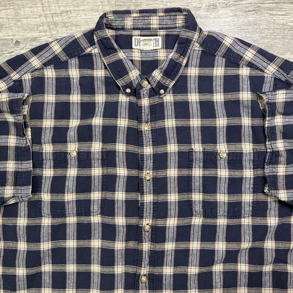Duluth Trading shirt mens 3XL plaid hemp organic cotton outdoor button down camp - Picture 2 of 8